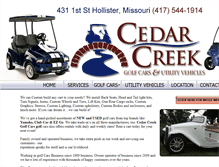 Tablet Screenshot of cedarcreekgolfcars.com